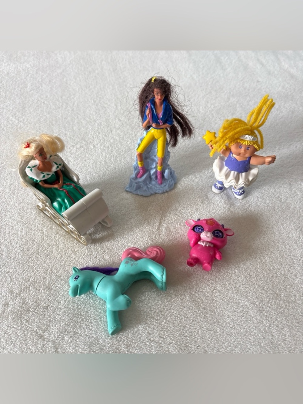 Lot of Vintage 1992, 1994, 1998 Girls Toy Lot - Barbie, MLP, CPK - READ